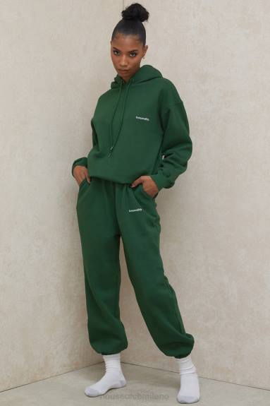 vestiario esso House of CB Pantaloni da jogging con retro in pile verde cielo X44T1009