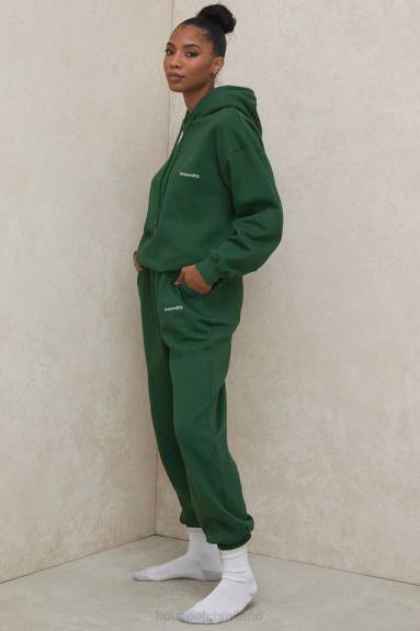 vestiario esso House of CB Pantaloni da jogging con retro in pile verde cielo X44T1009
