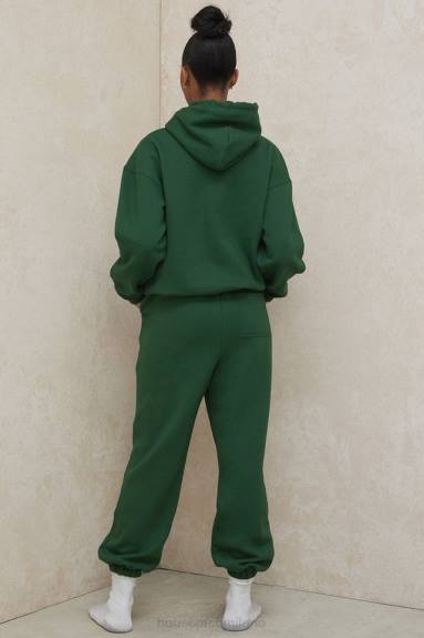 vestiario esso House of CB Pantaloni da jogging con retro in pile verde cielo X44T1009