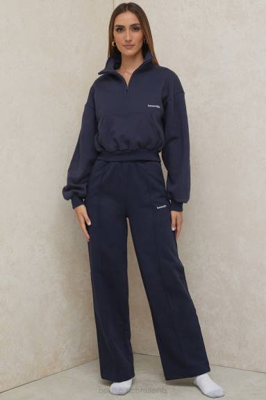 vestiario esso House of CB Pantaloni della tuta dina navy a gamba dritta X44T1001