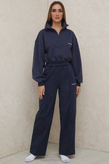 vestiario esso House of CB Pantaloni della tuta dina navy a gamba dritta X44T1001