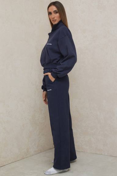 vestiario esso House of CB Pantaloni della tuta dina navy a gamba dritta X44T1001