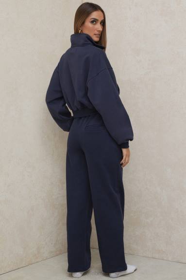 vestiario esso House of CB Pantaloni della tuta dina navy a gamba dritta X44T1001