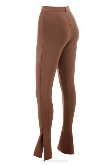 vestiario esso House of CB Pantaloni fascianti a vita alta Gloriette cioccolato X44T966