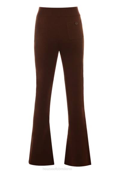 vestiario esso House of CB Pantaloni in misto cashmere nereida cioccolato X44T827