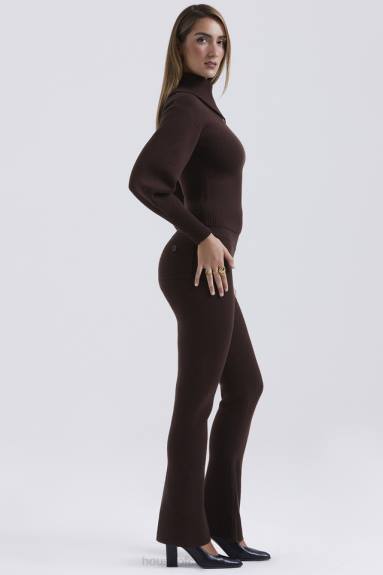 vestiario esso House of CB Pantaloni in misto cashmere nereida cioccolato X44T827