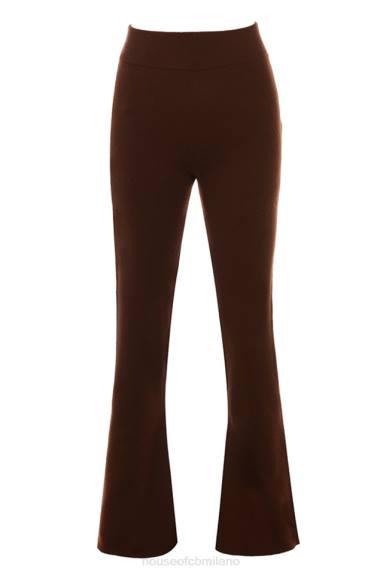vestiario esso House of CB Pantaloni in misto cashmere nereida cioccolato X44T827