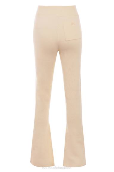 vestiario esso House of CB Pantaloni in misto cashmere panna nereida X44T828