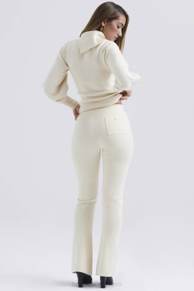vestiario esso House of CB Pantaloni in misto cashmere panna nereida X44T828