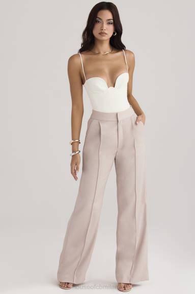 vestiario esso House of CB Pantaloni larghi Alivia beige X44T926
