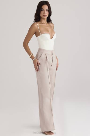 vestiario esso House of CB Pantaloni larghi Alivia beige X44T926