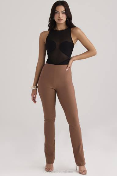 vestiario esso House of CB pantaloni a vita alta laurel toast X44T924