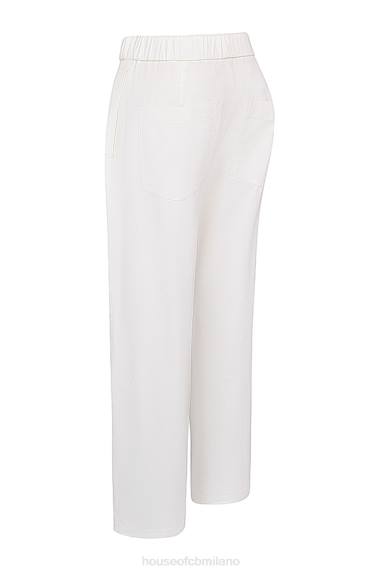 vestiario esso House of CB pantaloni cargo bianchi luna X44T855