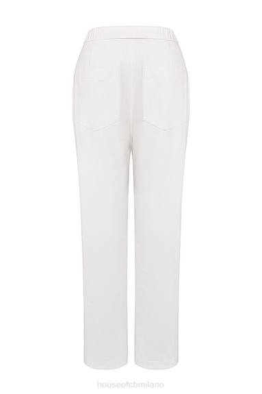 vestiario esso House of CB pantaloni cargo bianchi luna X44T855