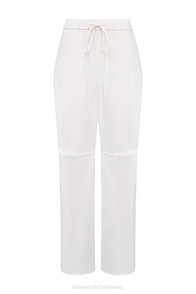 vestiario esso House of CB pantaloni cargo bianchi luna X44T855
