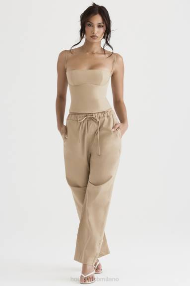 vestiario esso House of CB pantaloni cargo luna cammello X44T913