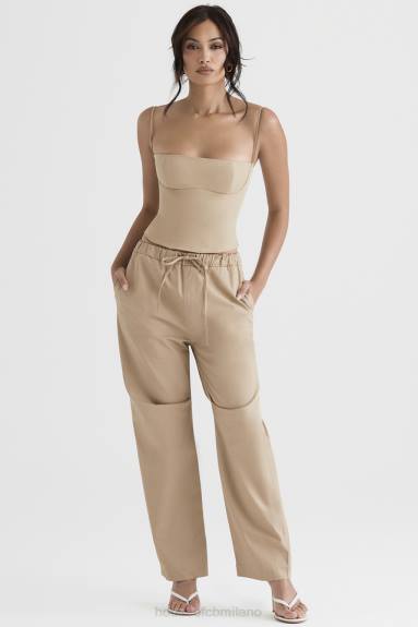 vestiario esso House of CB pantaloni cargo luna cammello X44T913