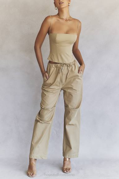 vestiario esso House of CB pantaloni cargo luna cammello X44T913