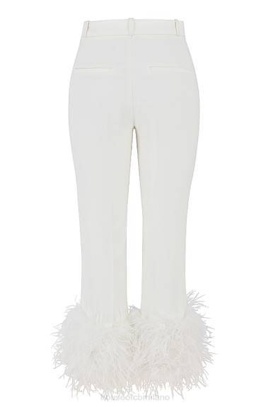 vestiario esso House of CB pantaloni con orlo color avorio fata X44T934