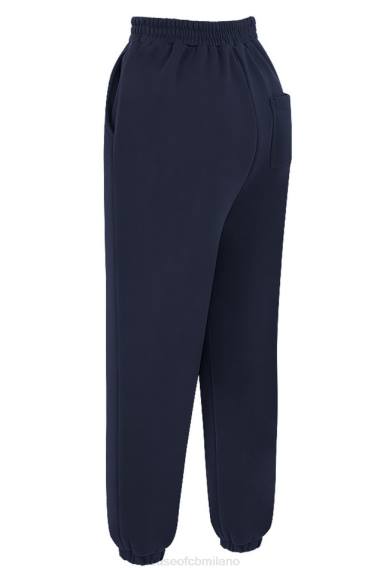 vestiario esso House of CB pantaloni da jogging blu navy con motivo spazzolato X44T997