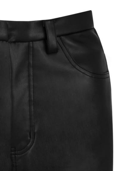 vestiario esso House of CB pantaloni inaya in pelle vegana elasticizzata nera X44T1023