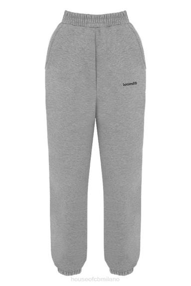 vestiario esso House of CB pantaloni jogging grigio nuvola con dorso spazzolato X44T1006