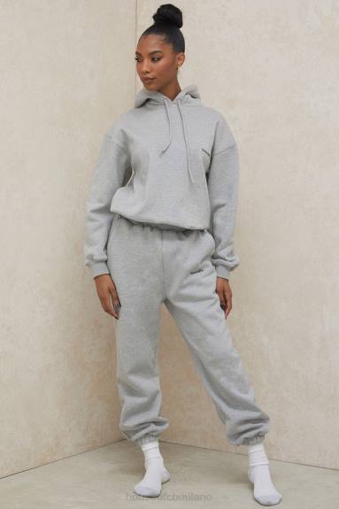 vestiario esso House of CB pantaloni jogging grigio nuvola con dorso spazzolato X44T1006