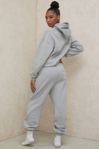 vestiario esso House of CB pantaloni jogging grigio nuvola con dorso spazzolato X44T1006