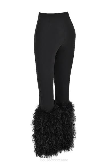 vestiario esso House of CB pantaloni nicolette profilati neri X44T888