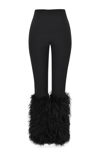 vestiario esso House of CB pantaloni nicolette profilati neri X44T888