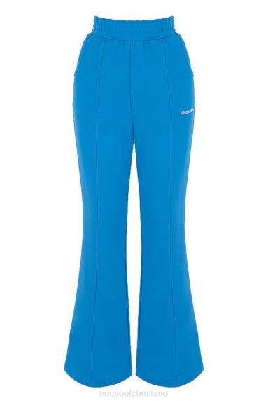 vestiario esso House of CB pantaloni sportivi oli blu con gamba svasata X44T993