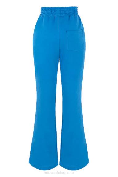 vestiario esso House of CB pantaloni sportivi oli blu con gamba svasata X44T993