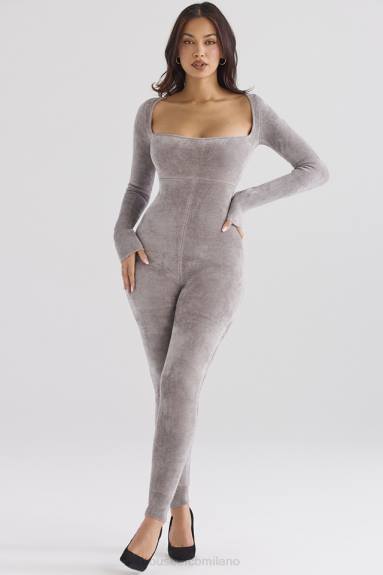 vestiario esso House of CB Tuta loungewear in ciniglia pesante di visone Isis X44T881