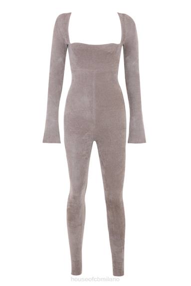 vestiario esso House of CB Tuta loungewear in ciniglia pesante di visone Isis X44T881