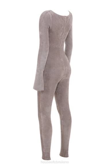 vestiario esso House of CB Tuta loungewear in ciniglia pesante di visone Isis X44T881