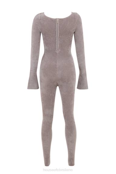 vestiario esso House of CB Tuta loungewear in ciniglia pesante di visone Isis X44T881
