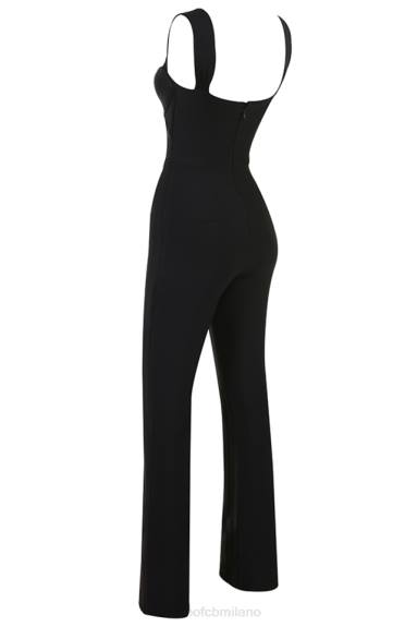 vestiario esso House of CB tuta nera con bende di Yasmeen X44T933