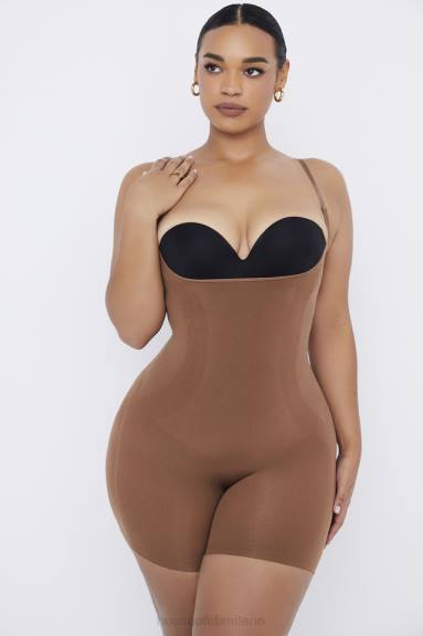 vestiario esso House of CB body modellante a metà coscia color moka X44T1276