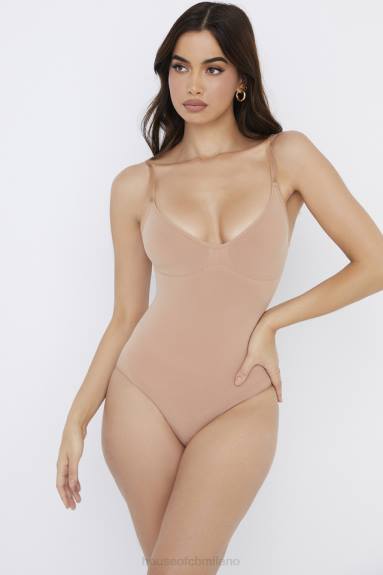 vestiario esso House of CB body scolpito a slip intero café au lait X44T1273
