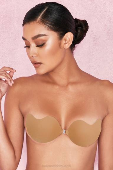 vestiario esso House of CB Reggiseno a V in microfibra preformata con chiusura frontale - caramello X44T1280