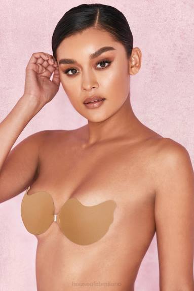 vestiario esso House of CB Reggiseno a V in microfibra preformata con chiusura frontale - caramello X44T1280