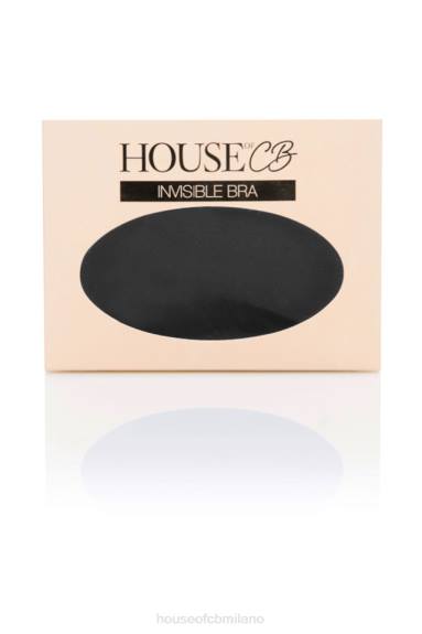 vestiario esso House of CB Reggiseno a V in microfibra stampata con chiusura frontale - nero X44T1319