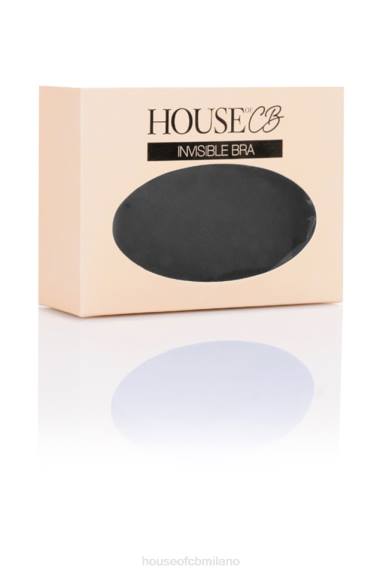 vestiario esso House of CB Reggiseno a V in microfibra stampata con chiusura frontale - nero X44T1319