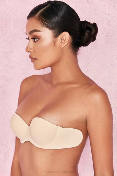vestiario esso House of CB Reggiseno aderente modellato senza spalline e senza schienale - beige X44T1317