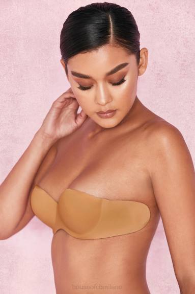 vestiario esso House of CB Reggiseno aderente modellato senza spalline e senza schienale - caramello X44T1279