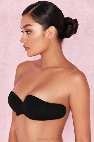 vestiario esso House of CB Reggiseno aderente modellato senza spalline e senza schienale - nero X44T1316