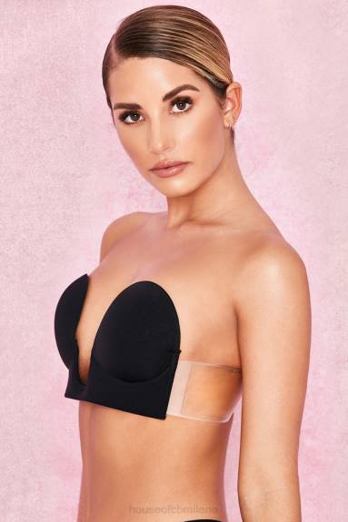 vestiario esso House of CB Reggiseno autoadesivo a U - nero X44T1289