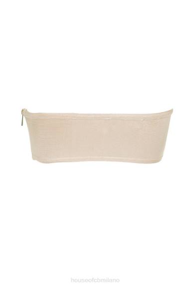 vestiario esso House of CB reggiseno senza spalline con fasciatura beige nuda X44T1311