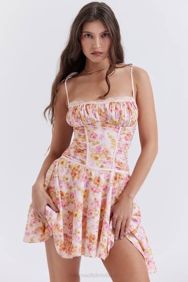 vestiario esso House of CB Abito a corsetto con stampa lavanda chiaro di Alejandra X44T244