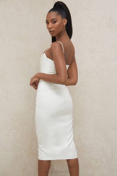 vestiario esso House of CB Abito con corsetto in raso avorio Anja X44T595